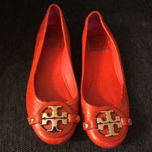 Tory Burch orange flats